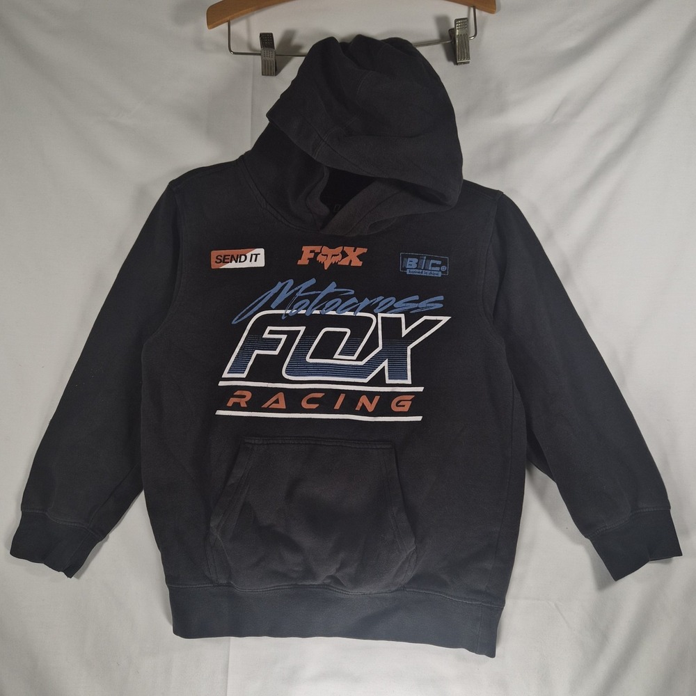 Fox Racing Youth Large Hoodie Motocross Graphic Black Pullover Racing YL